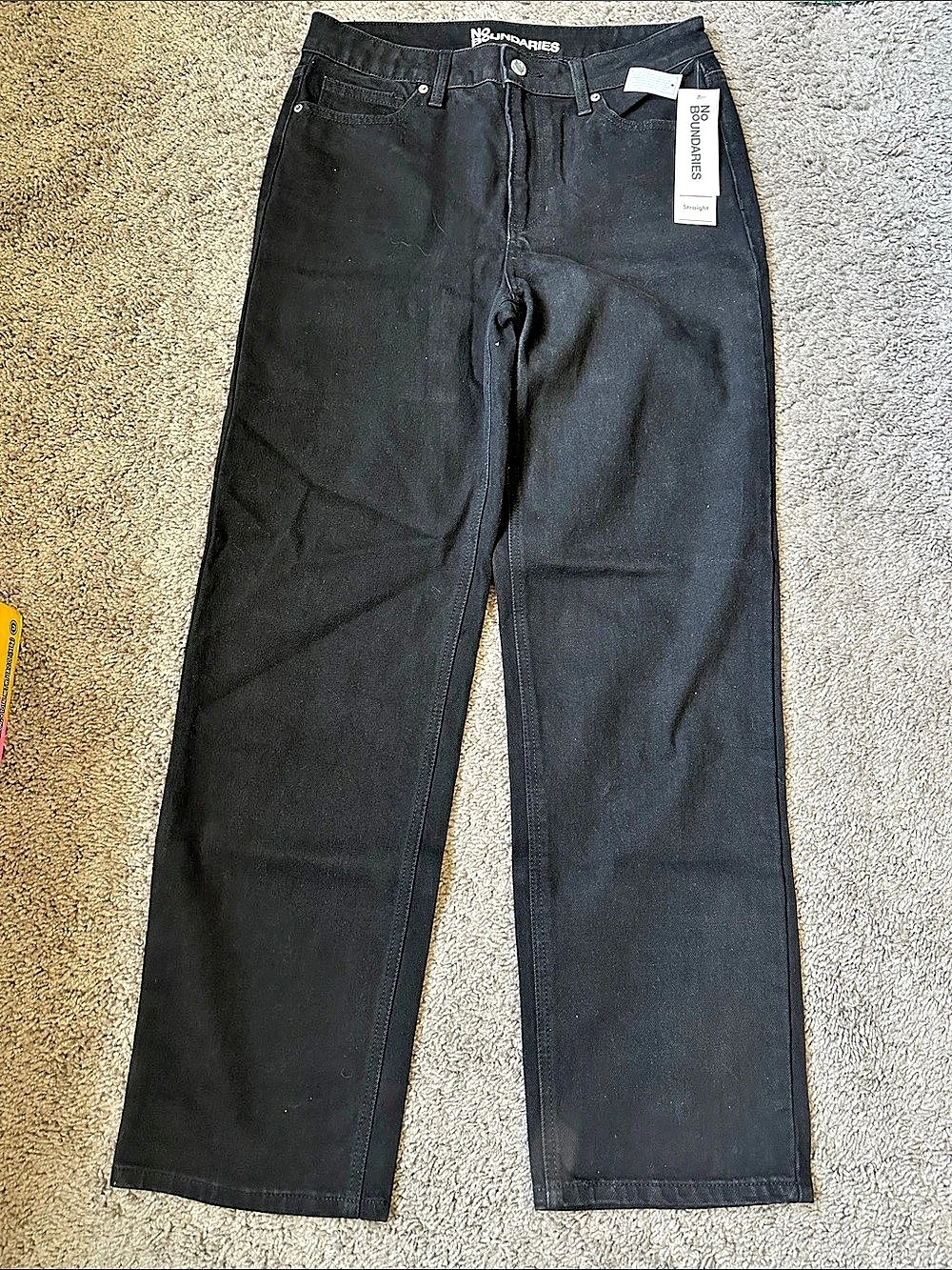 No Boundaries Straight Leg Jeans Women's Black Waist 10